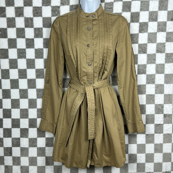 Converse Dresses & Skirts - Converse One Star Dress Button down long sleeve size S kakhi tan